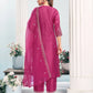 Silk Blend Embroidered Straight Kurta with Pant & Dupatta