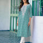 Cotton Embroidered Straight Kurti