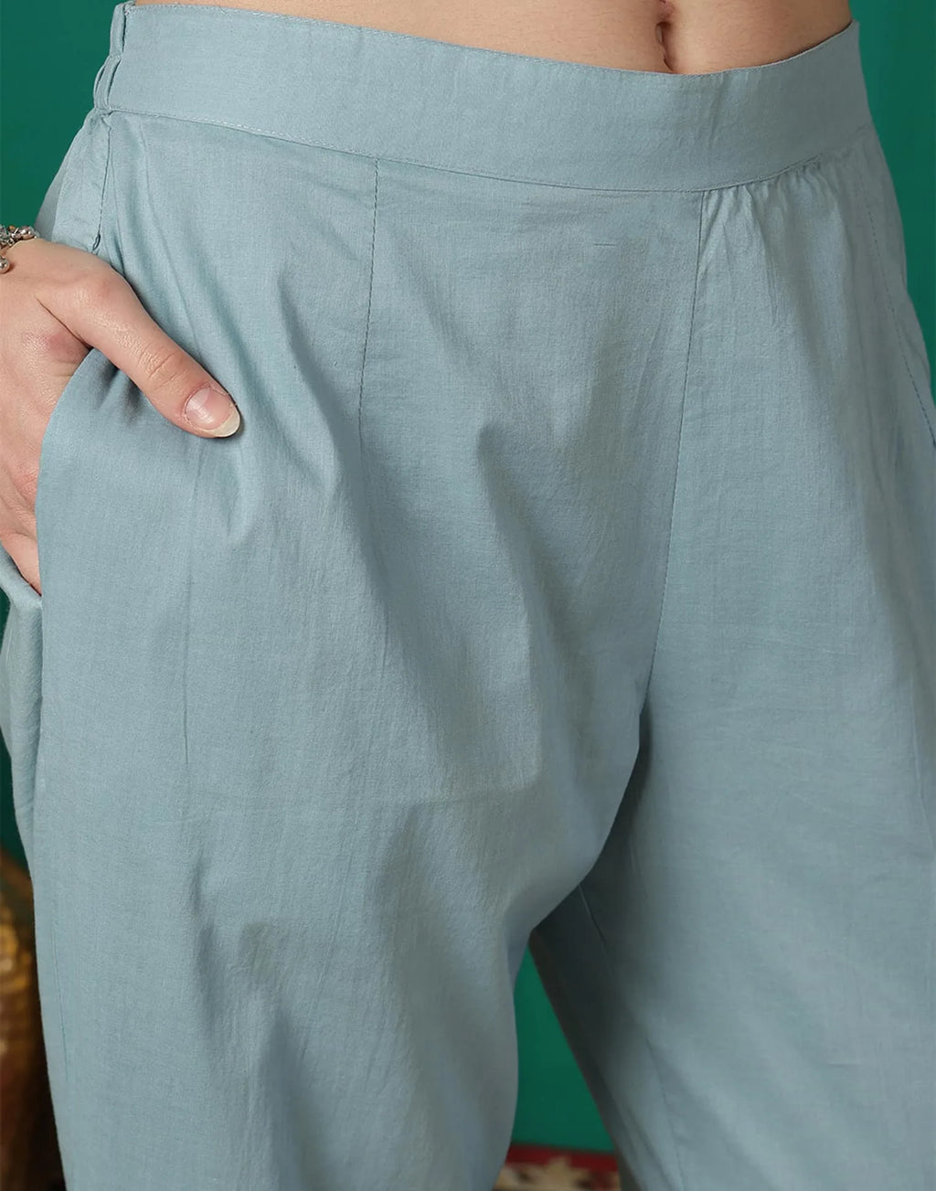 Skylee Silk Blend Embroidered Anarkali 3 Piece Kurta Set For Woman