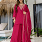 Silk Embroidered Straight Kurta with Pant & Dupatta