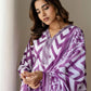 Cotton Straight Printed V-Neck Kurta with Pant & Dupatta