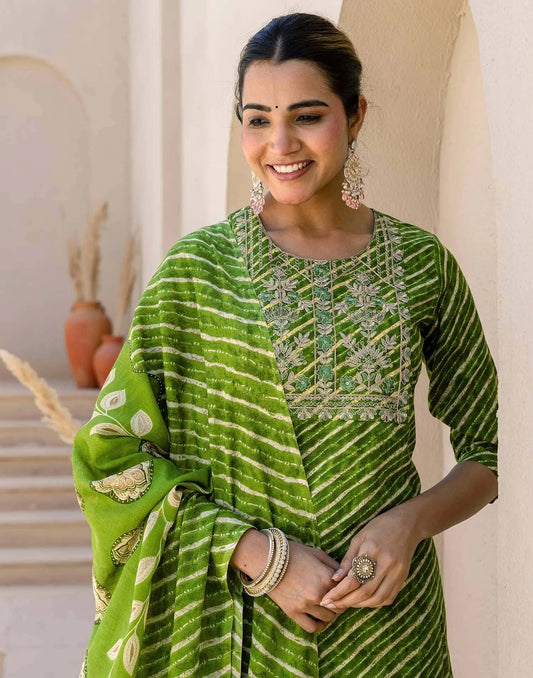 Cotton Embroidery and Sequins Work, Printed