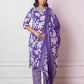 Affordable Purple Cotton Printed Straight Kurta Set under 799