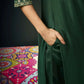 Silk Blend Embroidered Straight Kurta with Pant & Dupatta