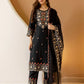 Black Silk Embroidered Straight Kurta Set with Pant & Dupatta under 1299 