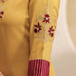 Silk Straight Embroidery V-Neck Kurta with Pant & Dupatta