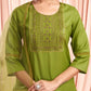 Embroidered Sequence Straight Kurta Set for Women Festive Wear