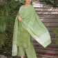 Cotton Embroidered V-Neck Straight Kurta with Pant & Dupatta
