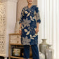 Blue Cotton Printed Straight Kurta Set with Pant & Dupatta under 799