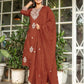 Cotton Straight Embroidery Round Neck Kurta with Pant & Dupatta