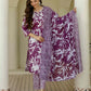 Cotton Straight Printed V-Neck Kurta with Pant & Dupatta