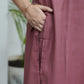 Silk Blend Embroidered Straight Kurta with Pant & Dupatta