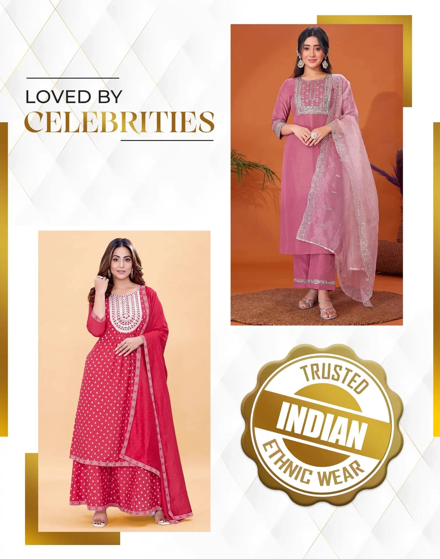 Rayon Embroidered Straight V-Neck Kurta with Pant & Dupatta