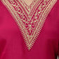 Silk Embroidered Straight Kurta with Pant & Dupatta