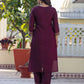 Silk Blend Weaving Straight Kurta with Pant & Dupatta