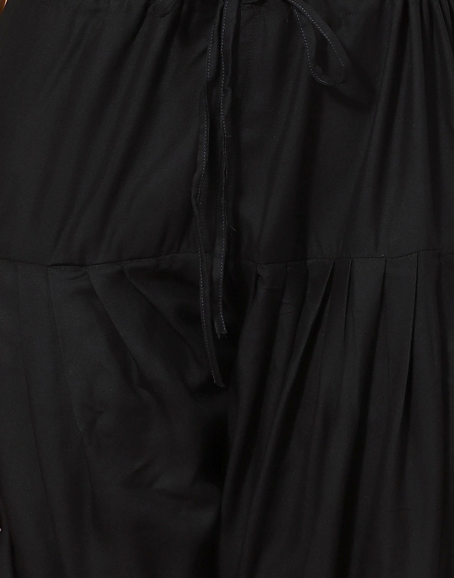 Black Rayon Straight Kurta Set with Embroidery and Dupatta under 1000