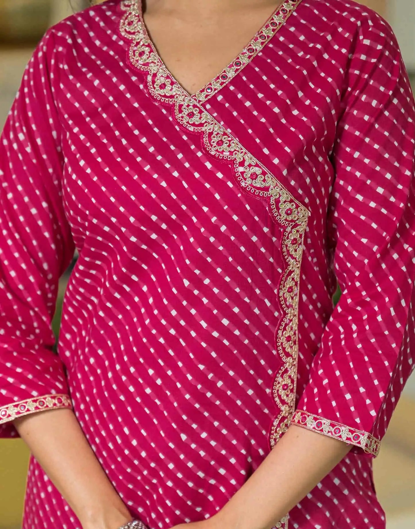 Cotton Printed Straight Kurta with Pant & Dupatta