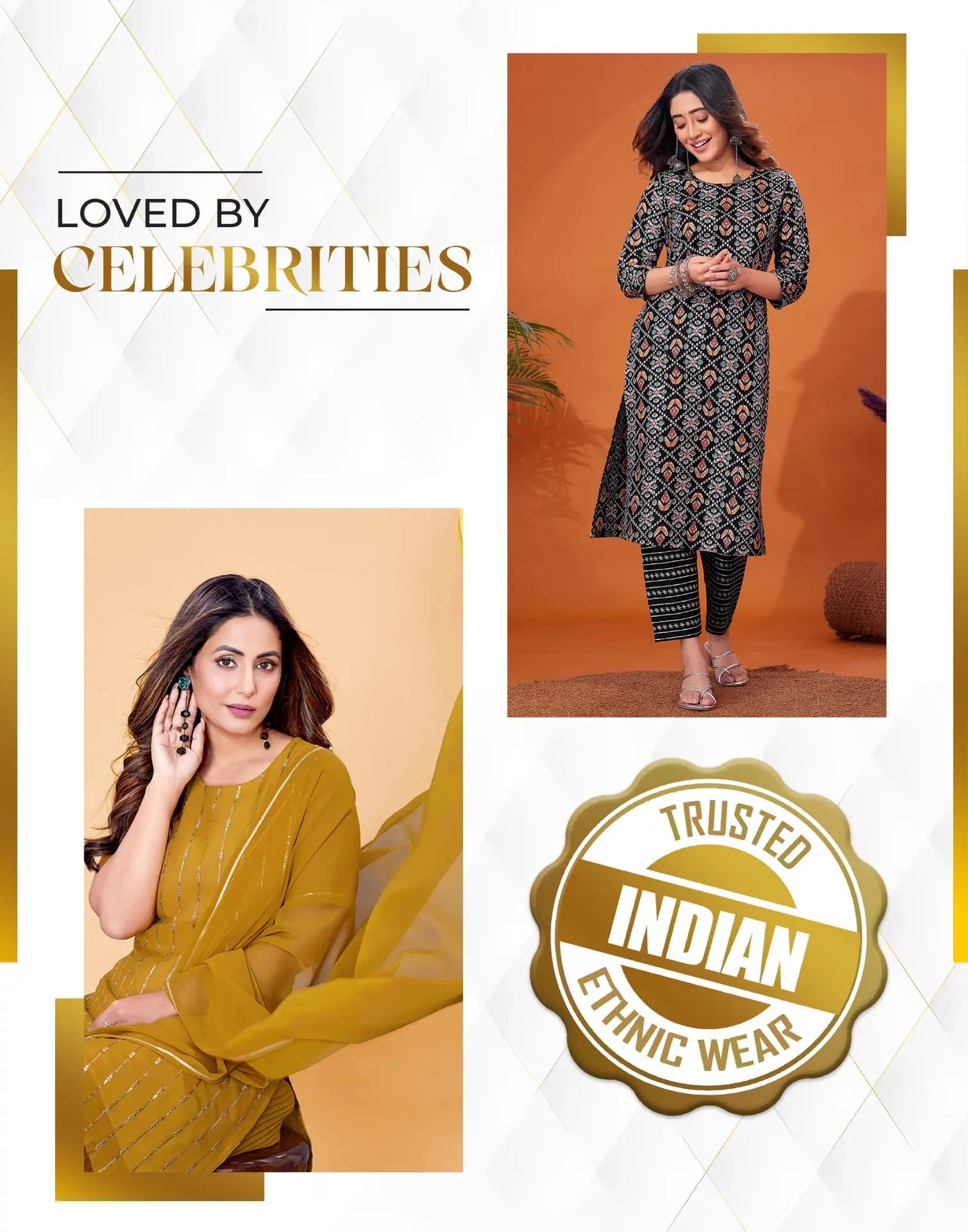 Cotton Printed Straight Round Neck Kurti