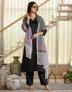 Skylee Viscose Rayon Plain Straight 3 Piece Kurta Set For Woman