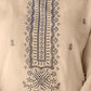 Beige Silk Embroidered and Sequins Work Straight Kurta Set with Pant & Dupatta for Women