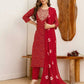 Cotton Printed Straight Kurta with Pant & Dupatta