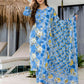 Affordable Blue Cotton Printed Straight Kurta Set with Pant & Dupatta under 799