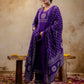 Affordable Purple Cotton Printed Straight Kurta Set Bandhani Print