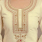 Affordable Beige Silk Embroidered Straight Kurta Set under 1299