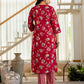 Red Cotton Printed Straight Kurta Set with Pant & Dupatta for Wome Casual & Daily Wear Floral Design Under 799