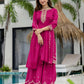 Silk Embroidered Straight Kurta with Pant & Dupatta