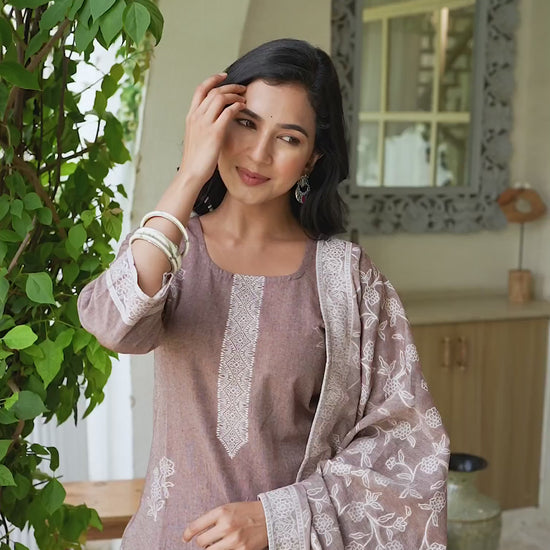 Affordable Brown Kurta Set Under 1299 for Women