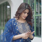 Cotton Blend Foil Printed, Embroidery and Gota Lace Straight Kurta with Pant & Dupatta