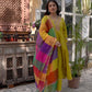 Silk Embroidered Anarkali Kurta with Pant & Dupatta