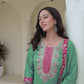 Silk Embroidery, Sequins Work and Embroidery Lace A-Line Kurta with Pant & Dupatta