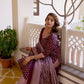 Cotton Blend Printed Lace Straight Kurta with Pant & Dupatta