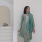 Silk Embroidered Straight Kurta with Pant & Dupatta