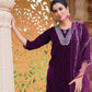Velvet Sequins, Embroidery and Gota Lace Straight Kurta with Pant & Dupatta