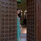 Organza Embroidered Straight Kurta with Pant & Dupatta
