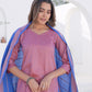 Cotton Weaving A-Line Kurta with Pant & Dupatta