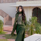 Silk Blend Weaving and Lace Straight Kurta with Pant & Dupatta