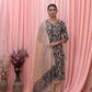 Rayon Floral Printed and Printed Fabric Lace Straight Kurta with Pant & Dupatta