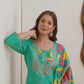 Silk Embroidered Straight Kurta with Pant & Dupatta