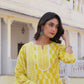 Cotton Printed A-Line Kurta with Pant & Dupatta