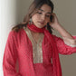 Silk Printed Straight Kurta with Pant & Dupatta