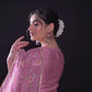 Chanderi Dyed, Sequence and Embroidery Work Straight Kurta with Pant & Dupatta
