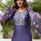Silk Blend Embroidered Straight Kurta with Pant & Dupatta