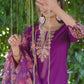 Silk Blend Embroidery, Sequence Work and lace Straight Kurta with Pant & Dupatta