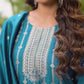 Silk Blend Jacquard Work Straight Kurta with Pant & Dupatta