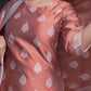 Silk Blend Jacquard Work Straight Kurta with Pant & Dupatta