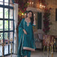 Blue Silk Embroidered Straight Kurta Set with Pant & Dupatta under 1250